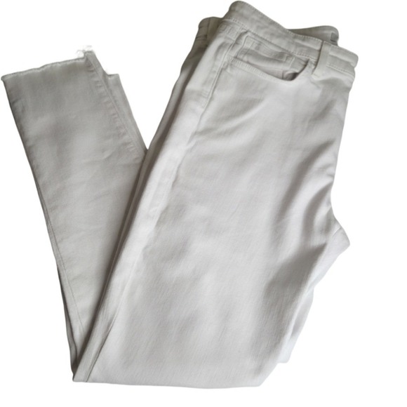 Joe's Jeans Denim - Joe's Jeans Mid-Rise Denim‎ Pants Womens 32 White Excellent Raw Frayed Hem